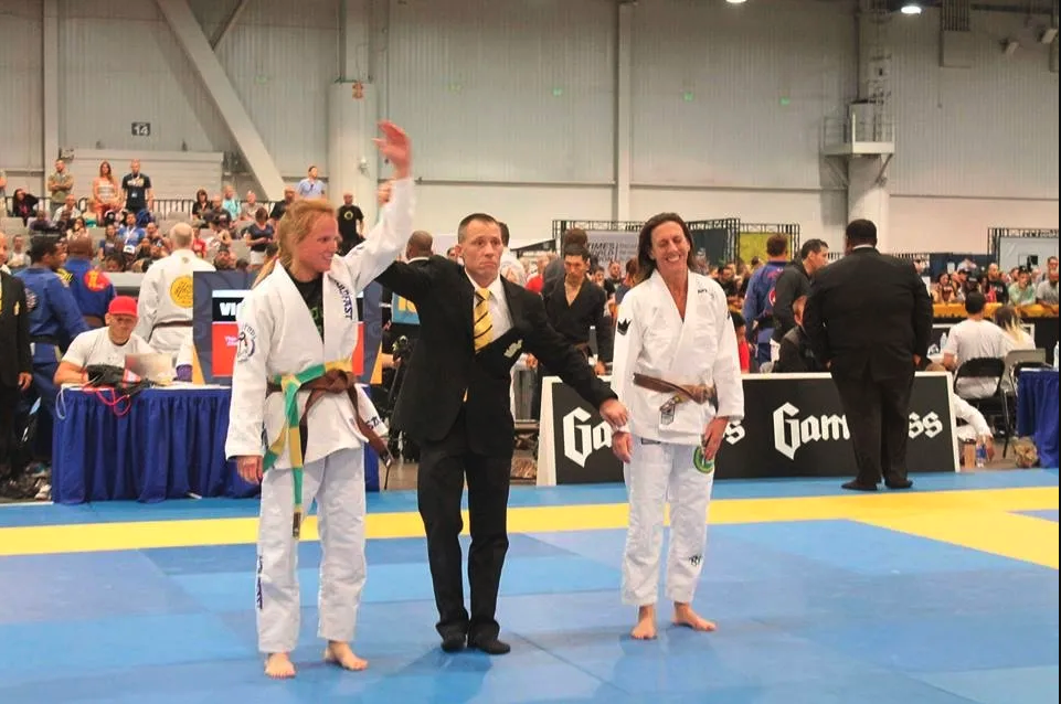 Kioto BJJ competitor on the podium at a tournament
